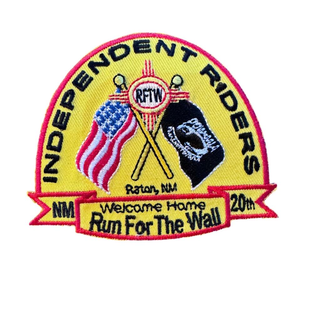 Vintage Run For The Wall 20th Anniversary Independent Riders Raton NM Patch